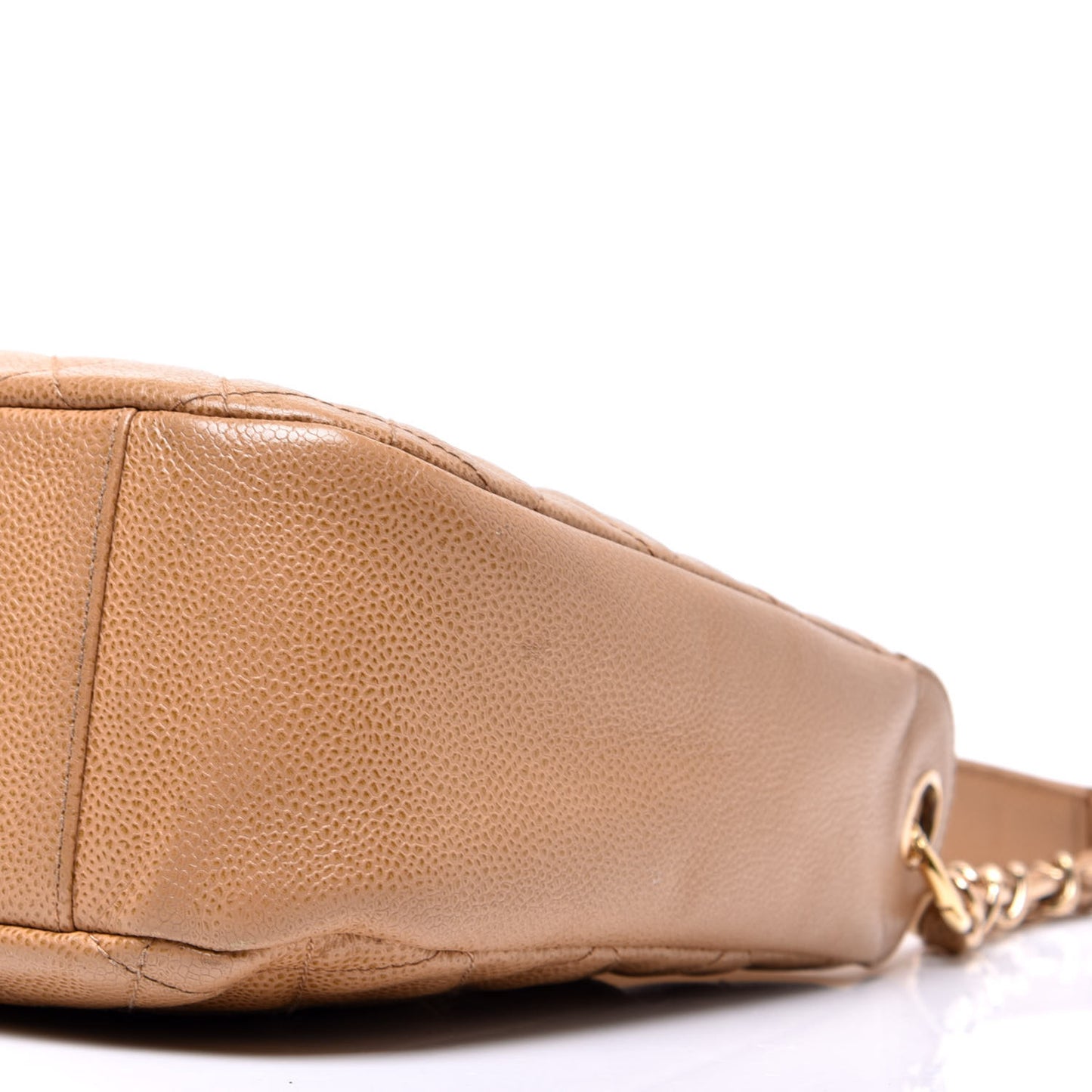 Caviar Quilted Timeless CC Shoulder Bag Beige