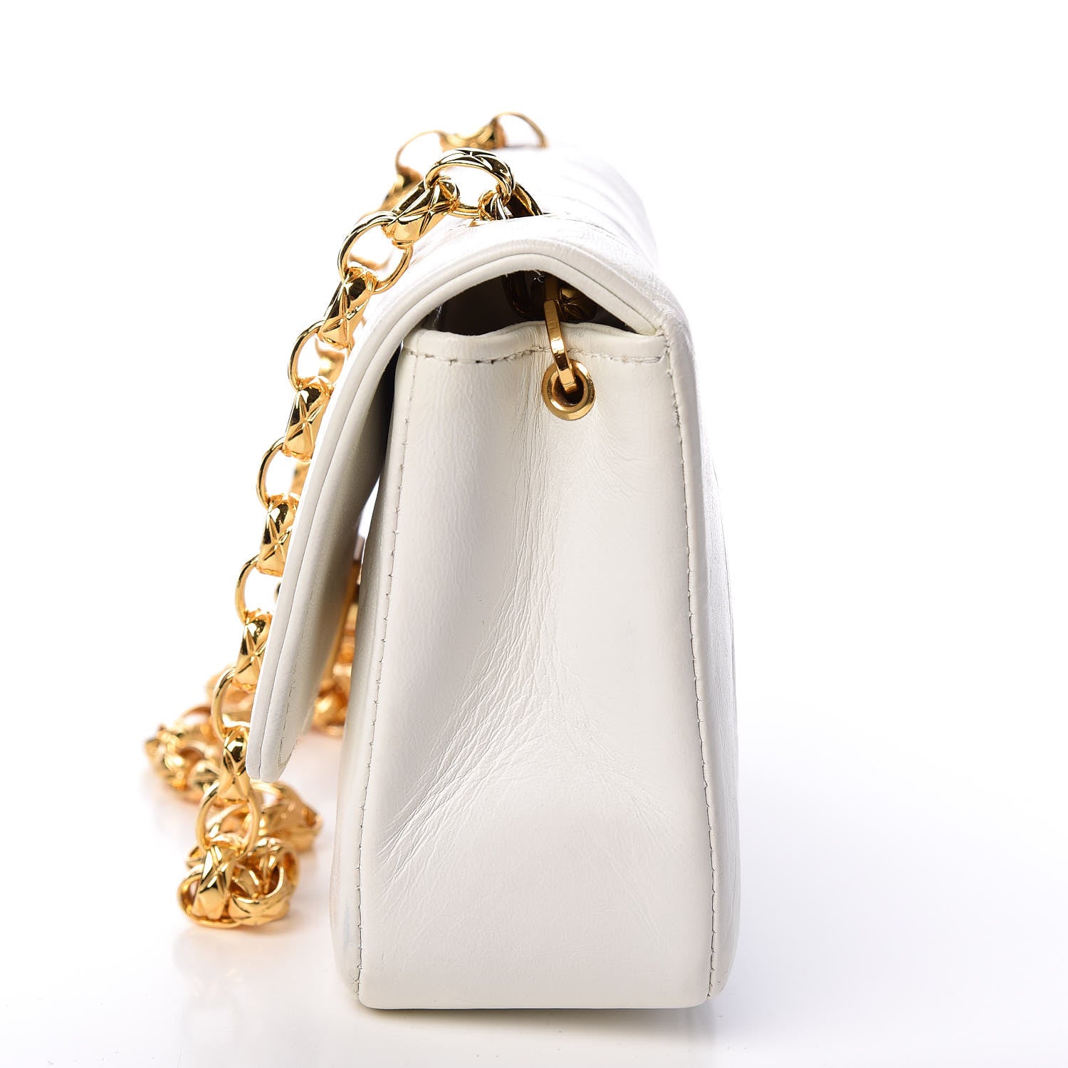 Chanel Lambskin Quilted Small Single Flap White 12 of 13