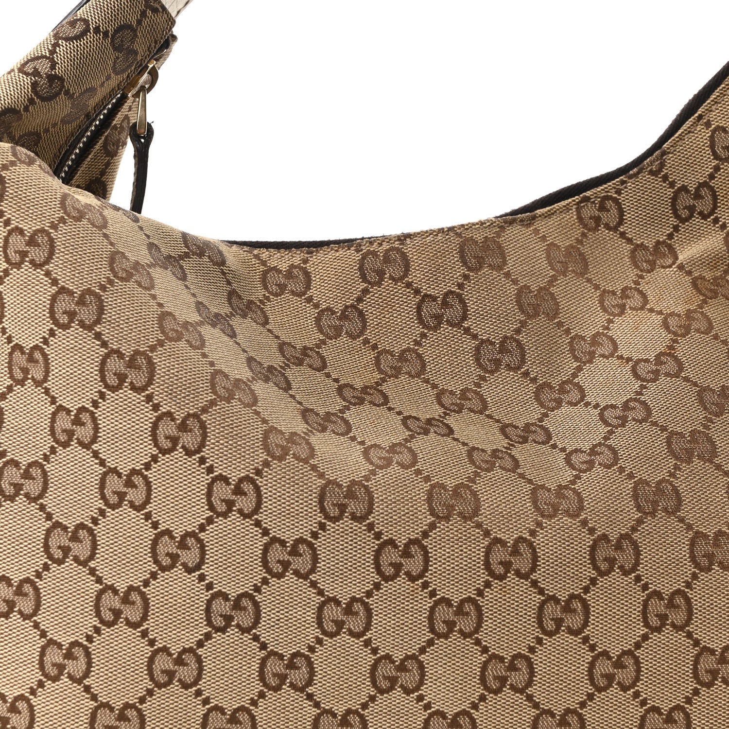 Gucci Monogram Medium Horsebit Chain Hobo Off White 8 of 10