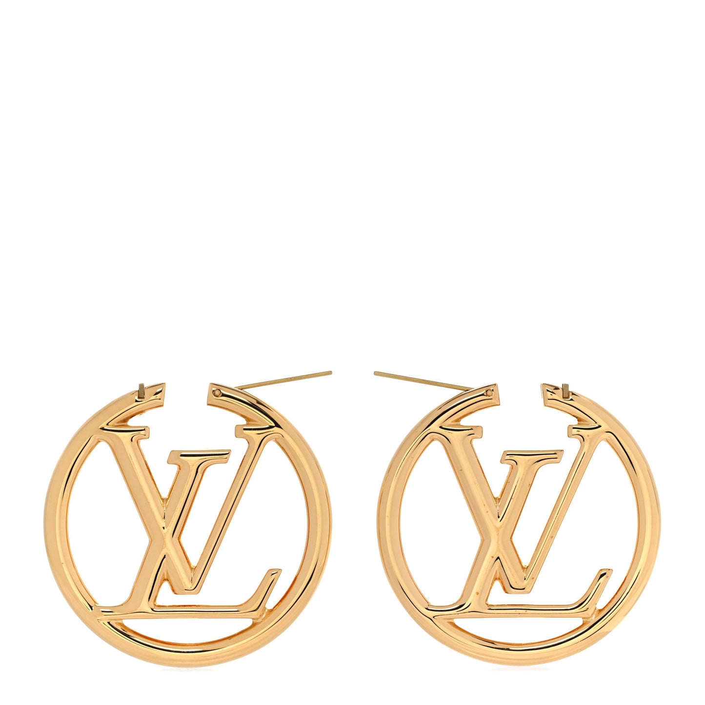 Metal Louise Hoop Earrings Gold