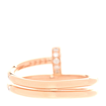 Cartier 18K Pink Gold Diamond Double Juste Un Clou Paved Ring 49 4.75 3 of 6