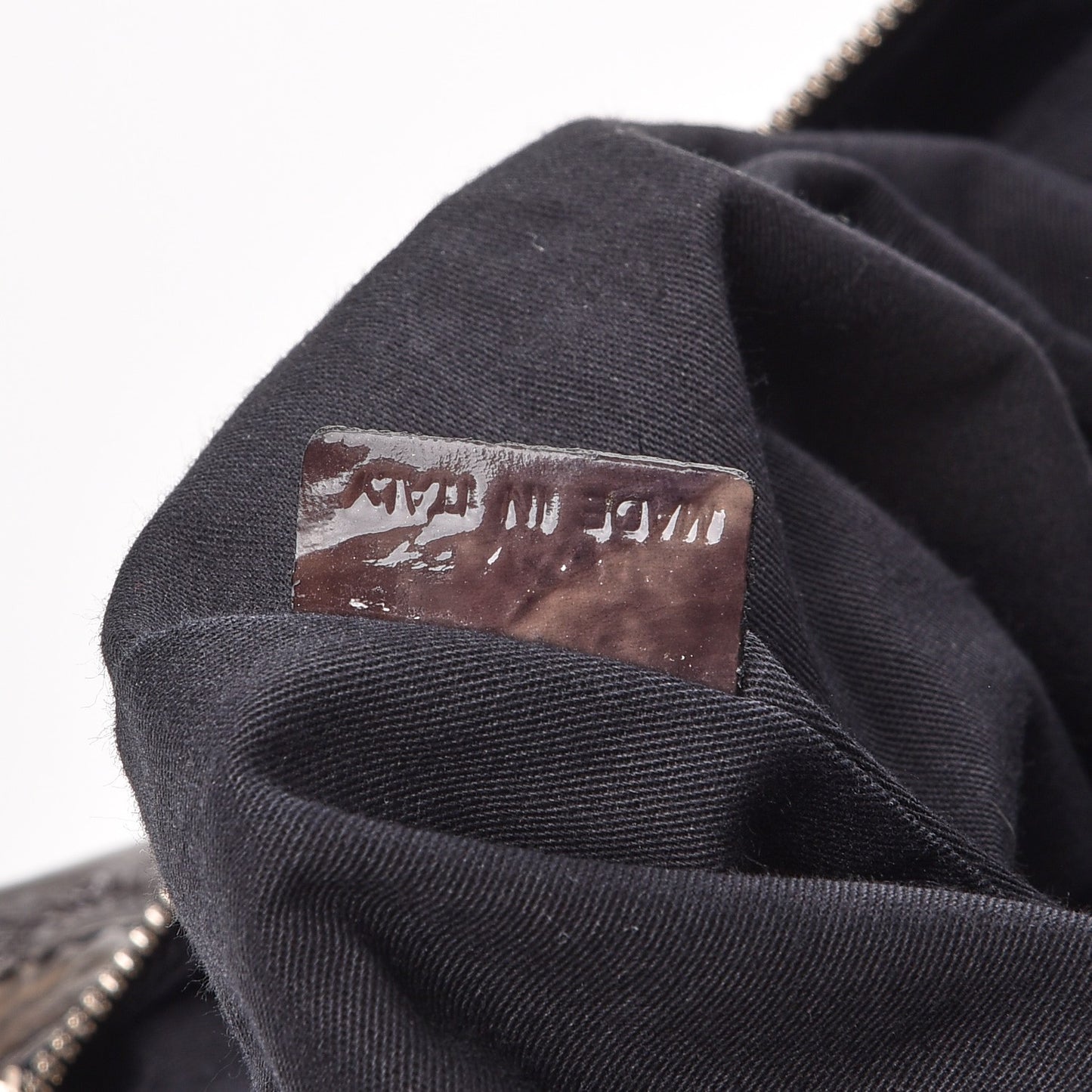 Crinkled Patent Leather Large Nightingale Brown