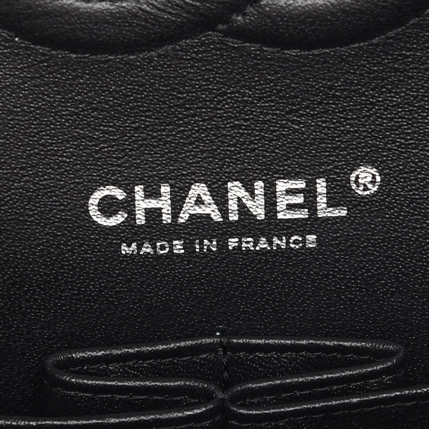 Crumpled Calfskin Quilted Medium Double Flap So Black