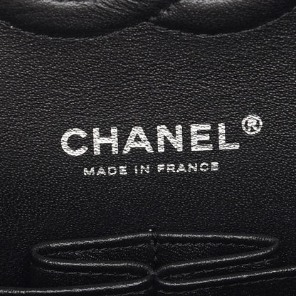 Chanel Crumpled Calfskin Quilted Medium Double Flap So Black 7 of 8