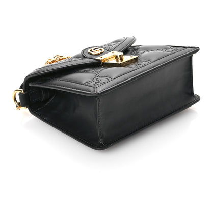 Gucci Calfskin GG Matelasse Mini Top Handle Shoulder Bag Black 9 of 12