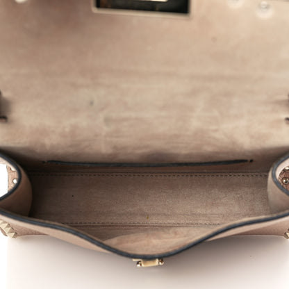 Valentino Garavani Pebbled Calfskin Medium Rockstud Flip Lock Crossbody Bag Poudre 4 of 7