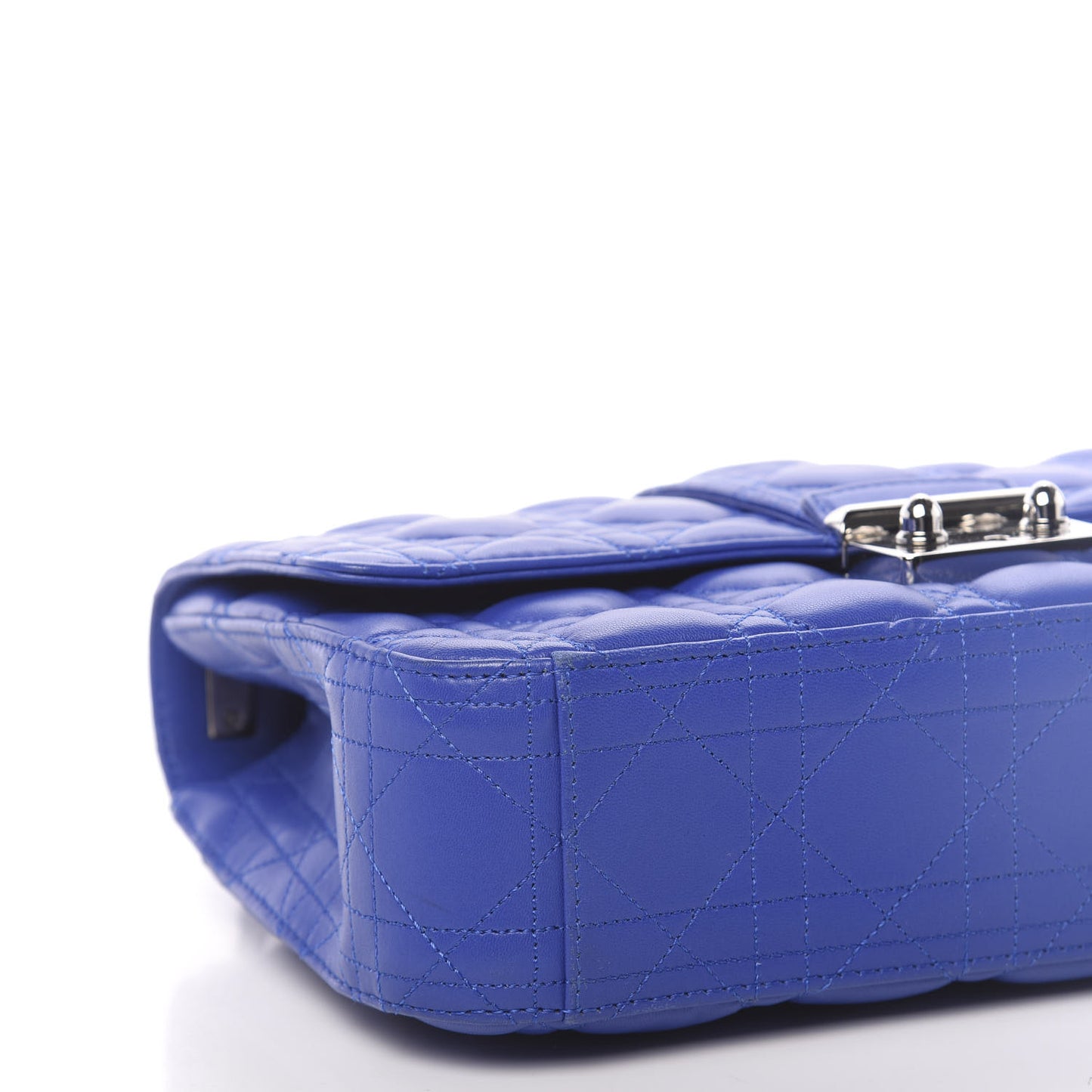 Lambskin Cannage Medium Miss Dior Flap Blue