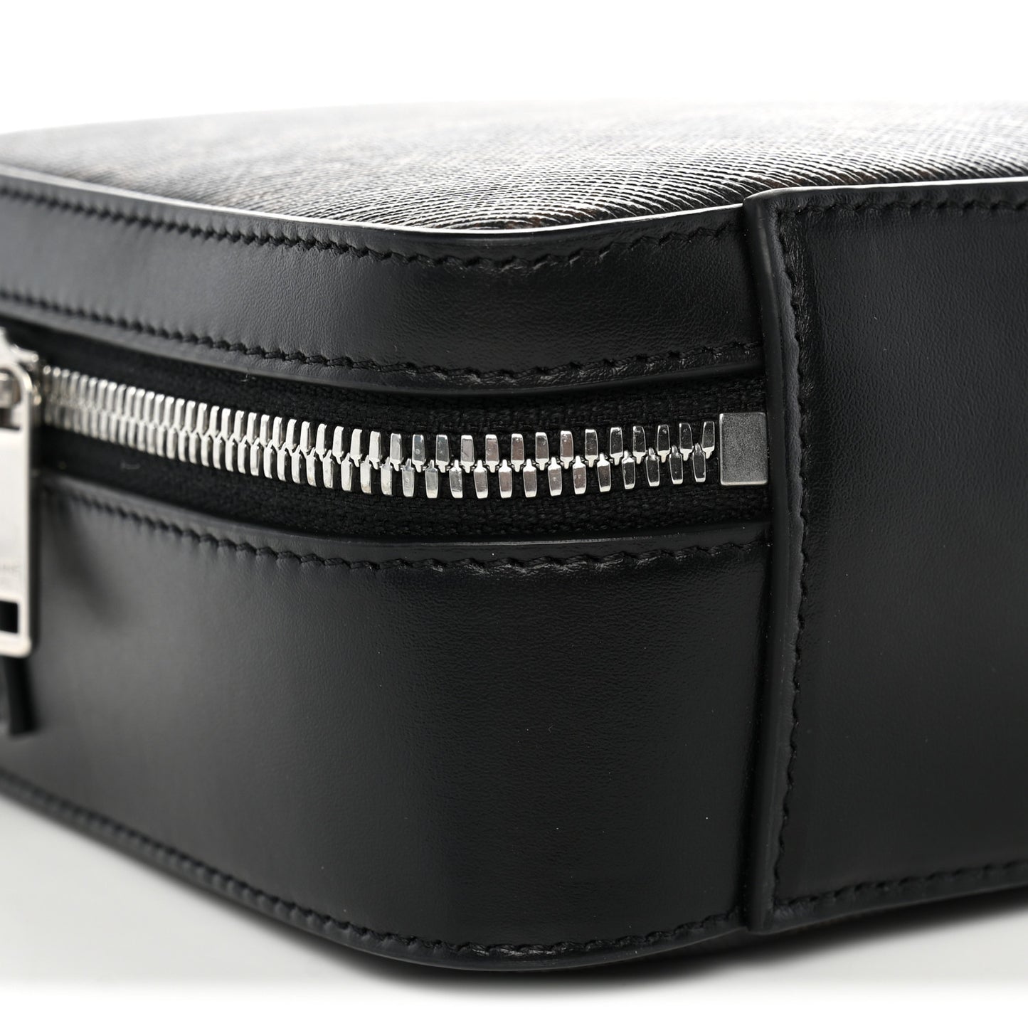 Triomphe Canvas Top Handle Messenger Box Black