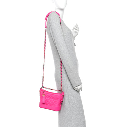 Chanel Goatskin Quilted Small Gabrielle Hobo Pink 2 of 10