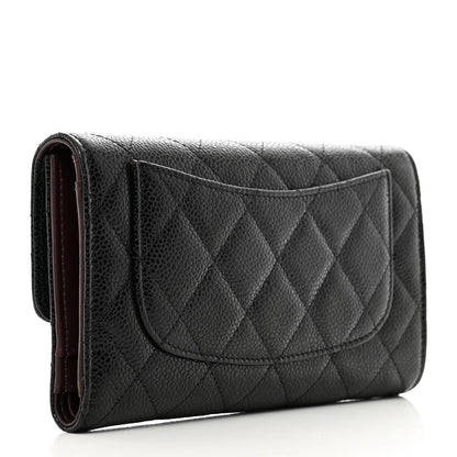 Chanel Caviar Quilted Large Flap Wallet Black 3 of 9