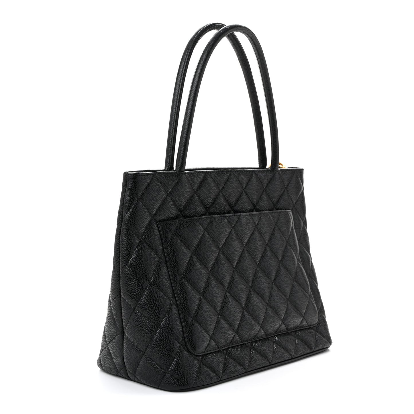 Caviar Quilted Medallion Tote Black