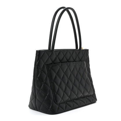 Chanel Caviar Quilted Medallion Tote Black 3 of 10
