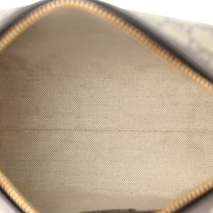 Gucci GG Supreme Monogram Textured Calfskin Web Super Mini Ophidia Shoulder Bag Beige Ebony New Acero 4 of 9