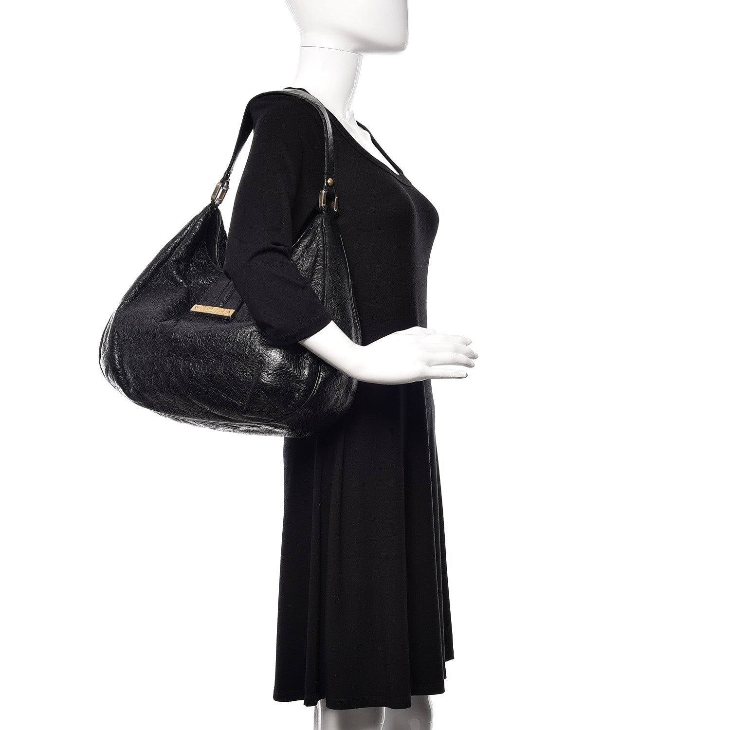 Gucci Guccissima Large New Ladies Web Hobo Black 2 of 13