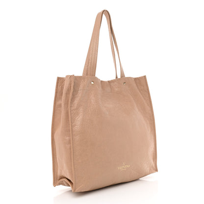 Valentino Garavani Craquele Nappa Rockstud Tote Bag Camel Rose 3 of 9