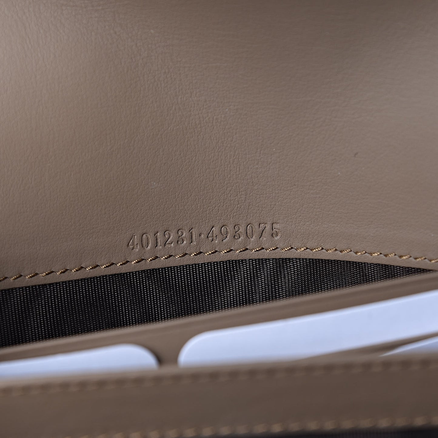 GG Supreme Monogram Mini Dionysus Chain Wallet Beige Taupe