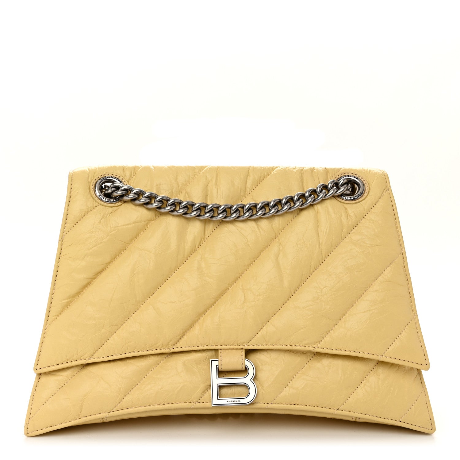 Balenciaga Crushed Calfskin Quilted Medium Crush Chain Bag Butter Yellow 1 of 10