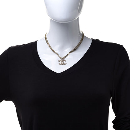 Chanel Crystal CC Multi Strand Chain Necklace Gold 2 of 6
