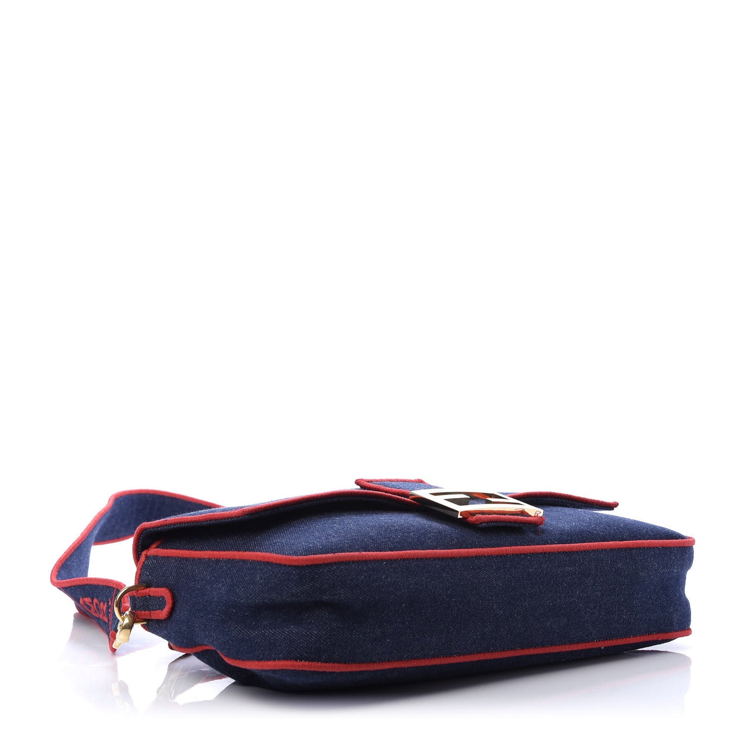 Denim Large Baguette Blue Rosso
