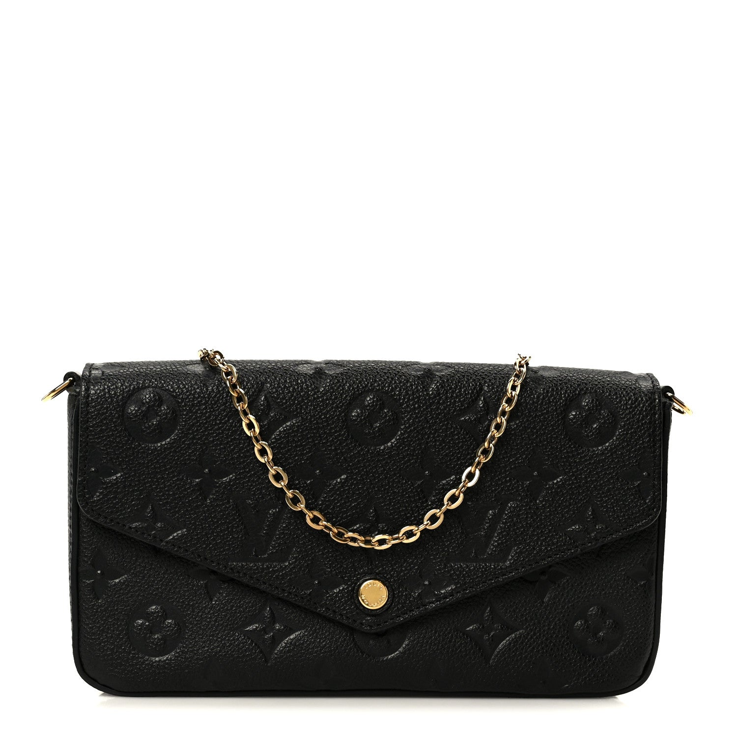 Louis Vuitton Empreinte Pochette Felicie Chain Wallet Black 1 of 15