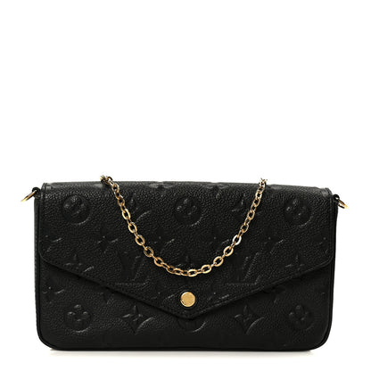 Louis Vuitton Empreinte Pochette Felicie Chain Wallet Black 1 of 15