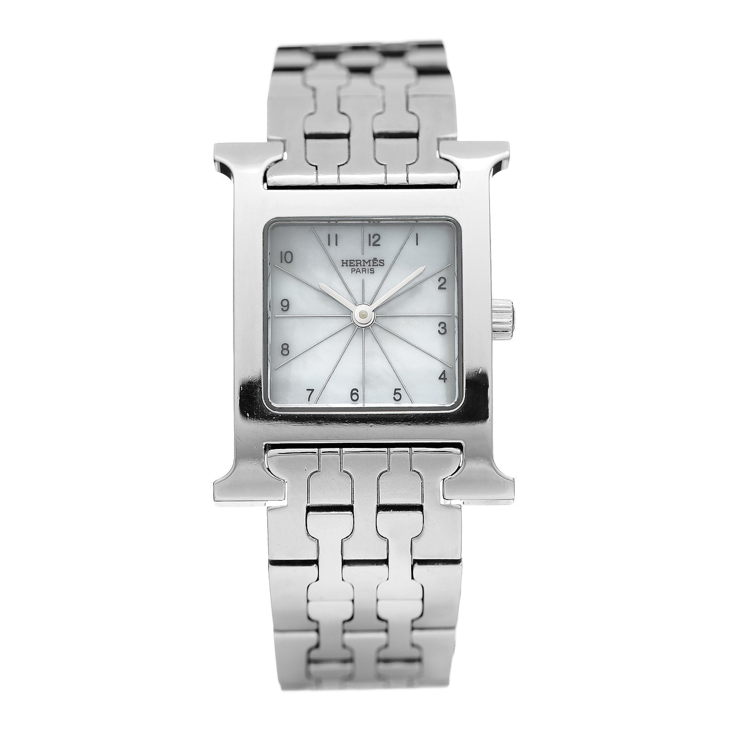 Stainless Steel Mother of Pearl 21mm Heure H Hour Quartz Watch