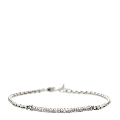 David Yurman Sterling Silver Diamond Petite Pave Metro Bar Bracelet 1 of 5