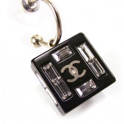 Chanel Crystal Cube CC Earrings Black 4 of 4