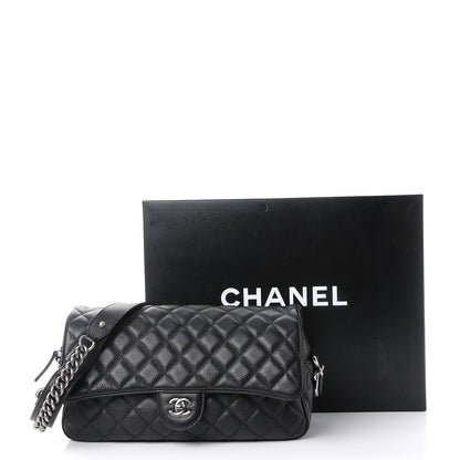 Chanel Grained Calfskin Quilted Medium Casual Rock Flap Black 8 of 8