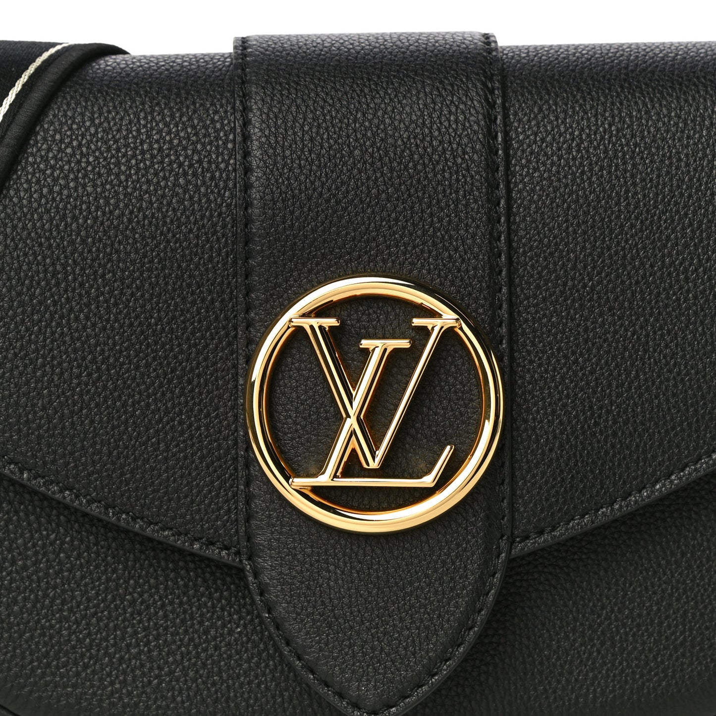 Grained Calfskin LV Pont 9 Soft PM Black