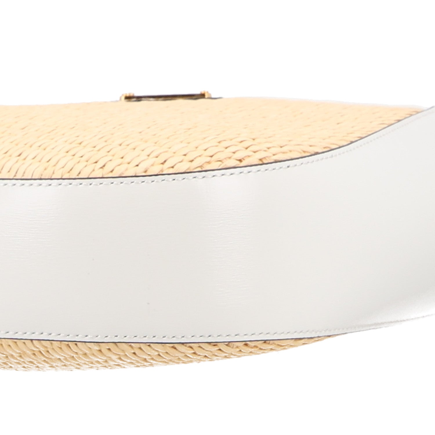 Prada Paglia Spazzolato Shoulder Bag Naturale White 10 of 10