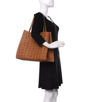 MCM Visetos Large Luisa Shopper Tote Cognac 2 of 10