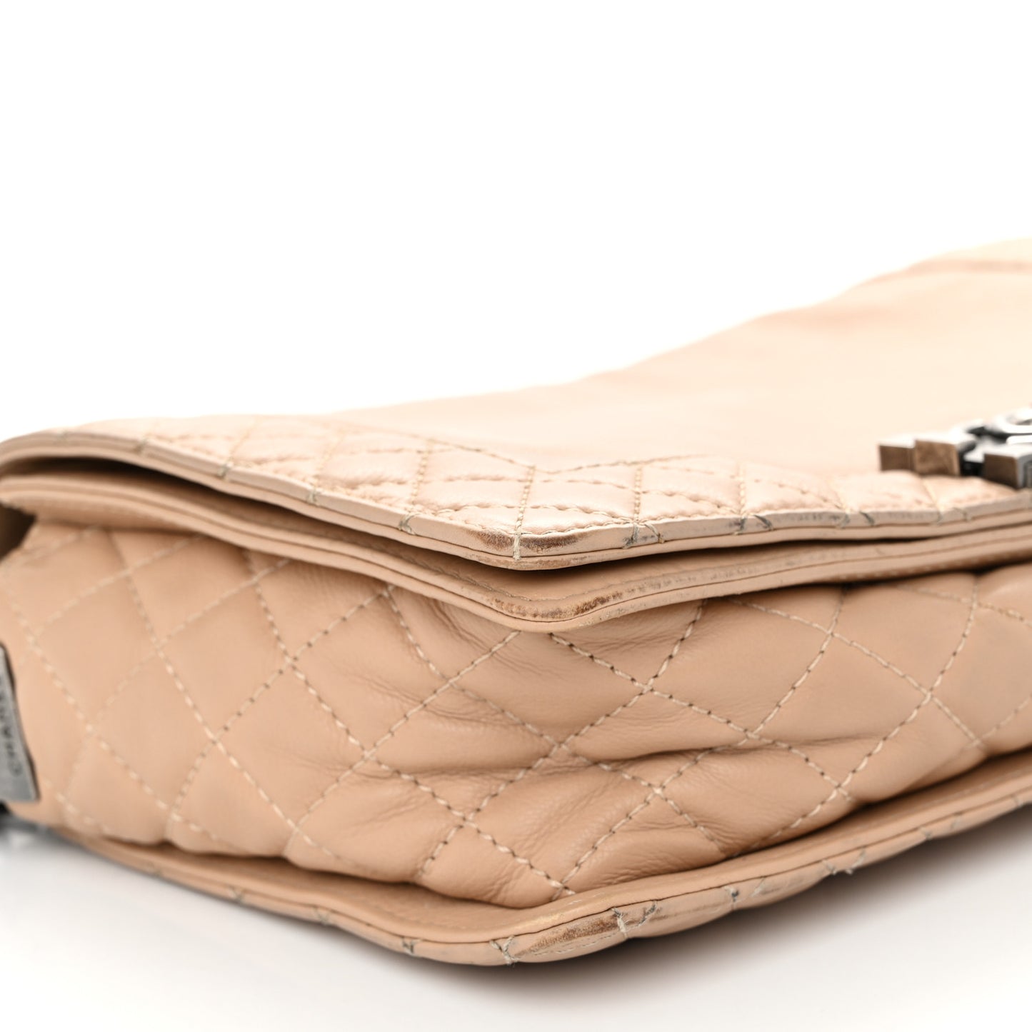 Calfskin Medium Boy Reverso Flap Beige