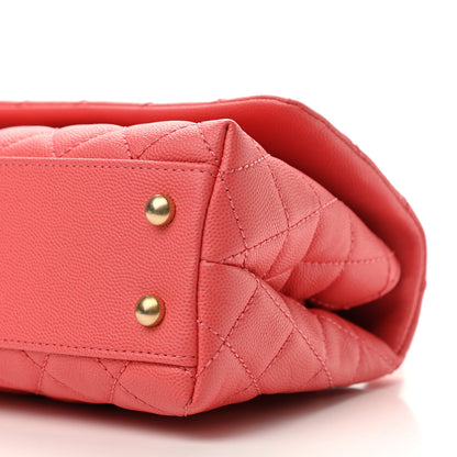 Chanel Caviar Lizard Embossed Quilted Mini Coco Handle Flap Pink 10 of 15