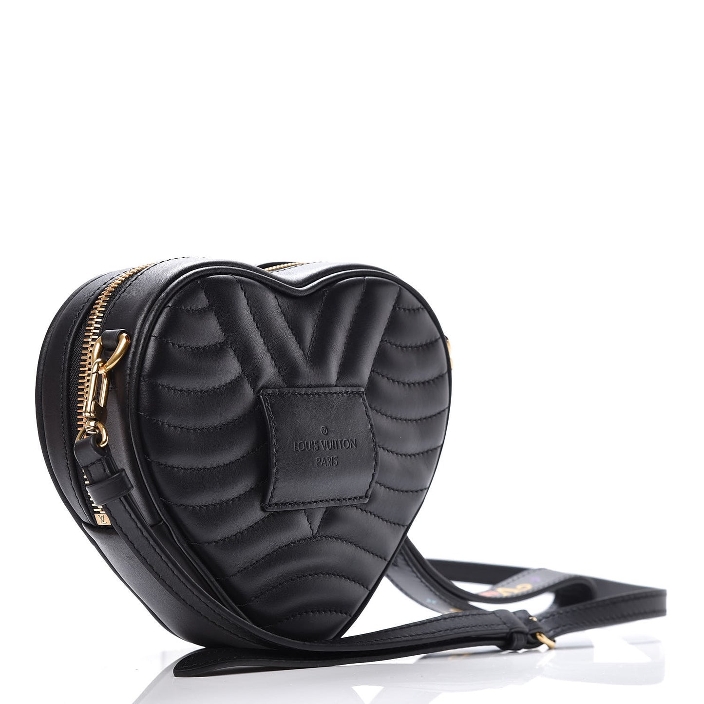 Calfskin New Wave Heart Bag Black