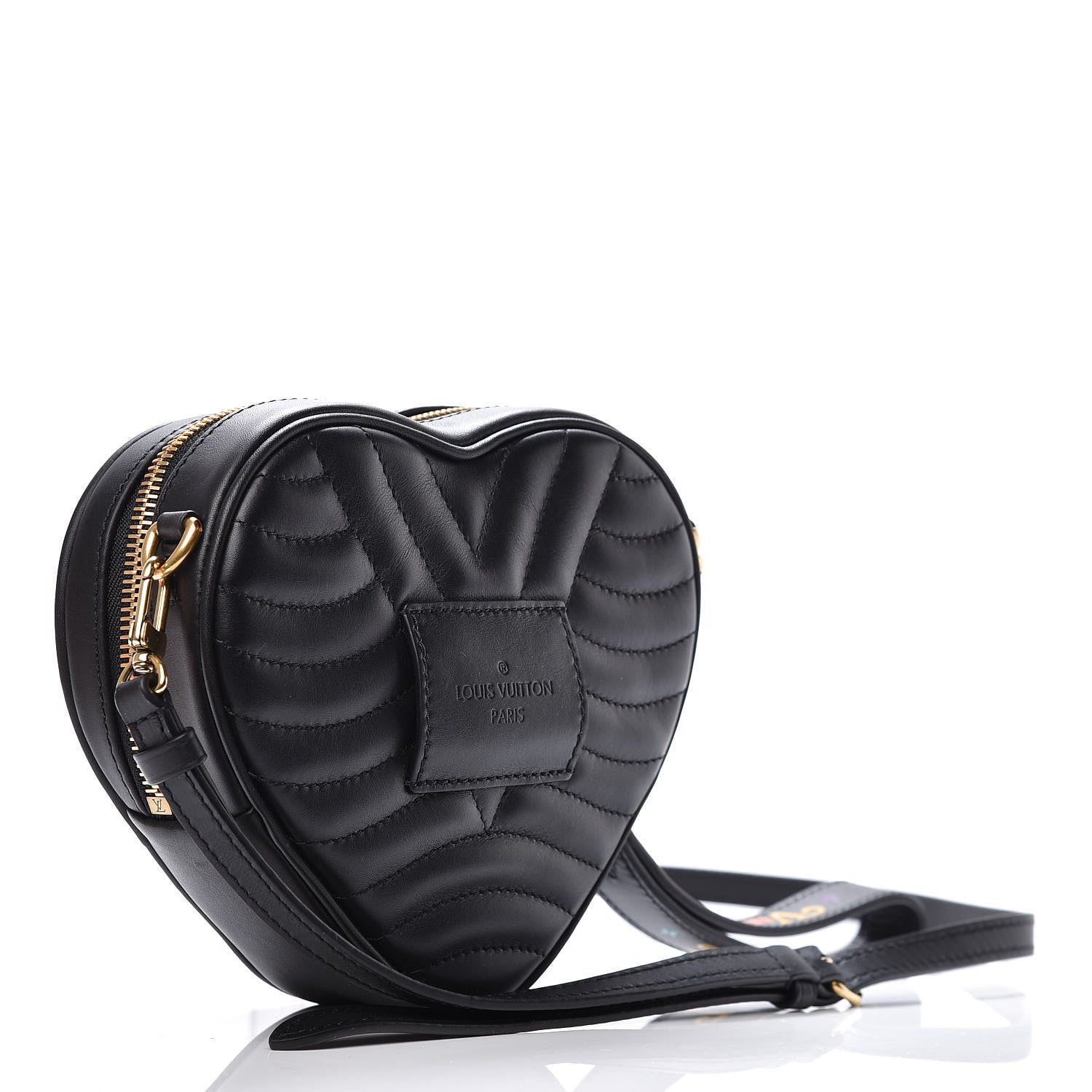 Louis Vuitton Calfskin New Wave Heart Bag Black 3 of 8