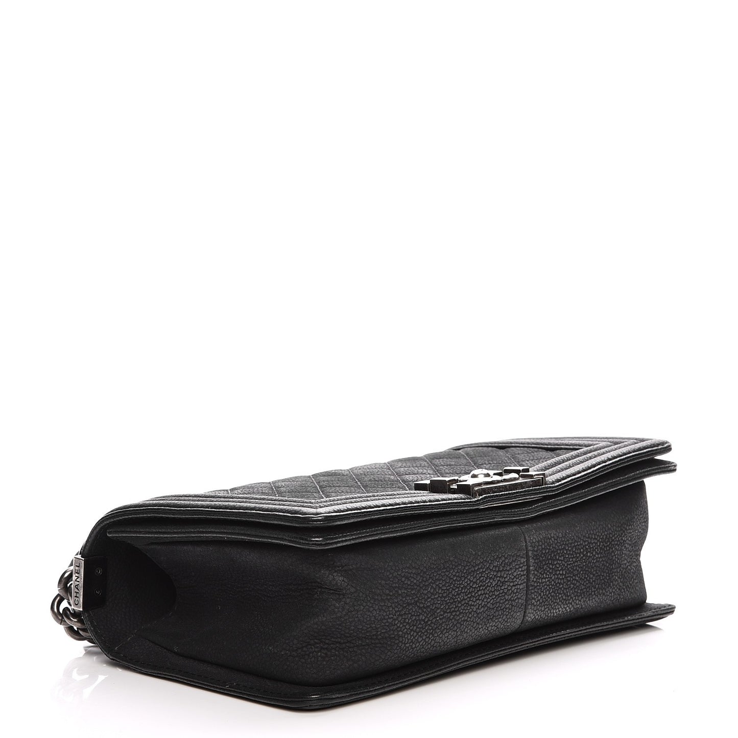 Iridescent Caviar Quilted Medium Boy Flap Black