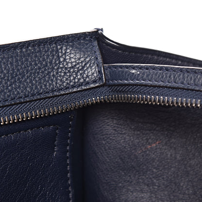 Celine Drummed Calfskin Suede Medium Trapeze Navy 17 of 17
