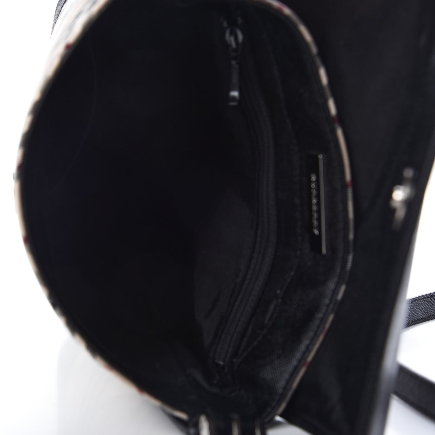 Calfskin Nova Check Shoulder Bag Black