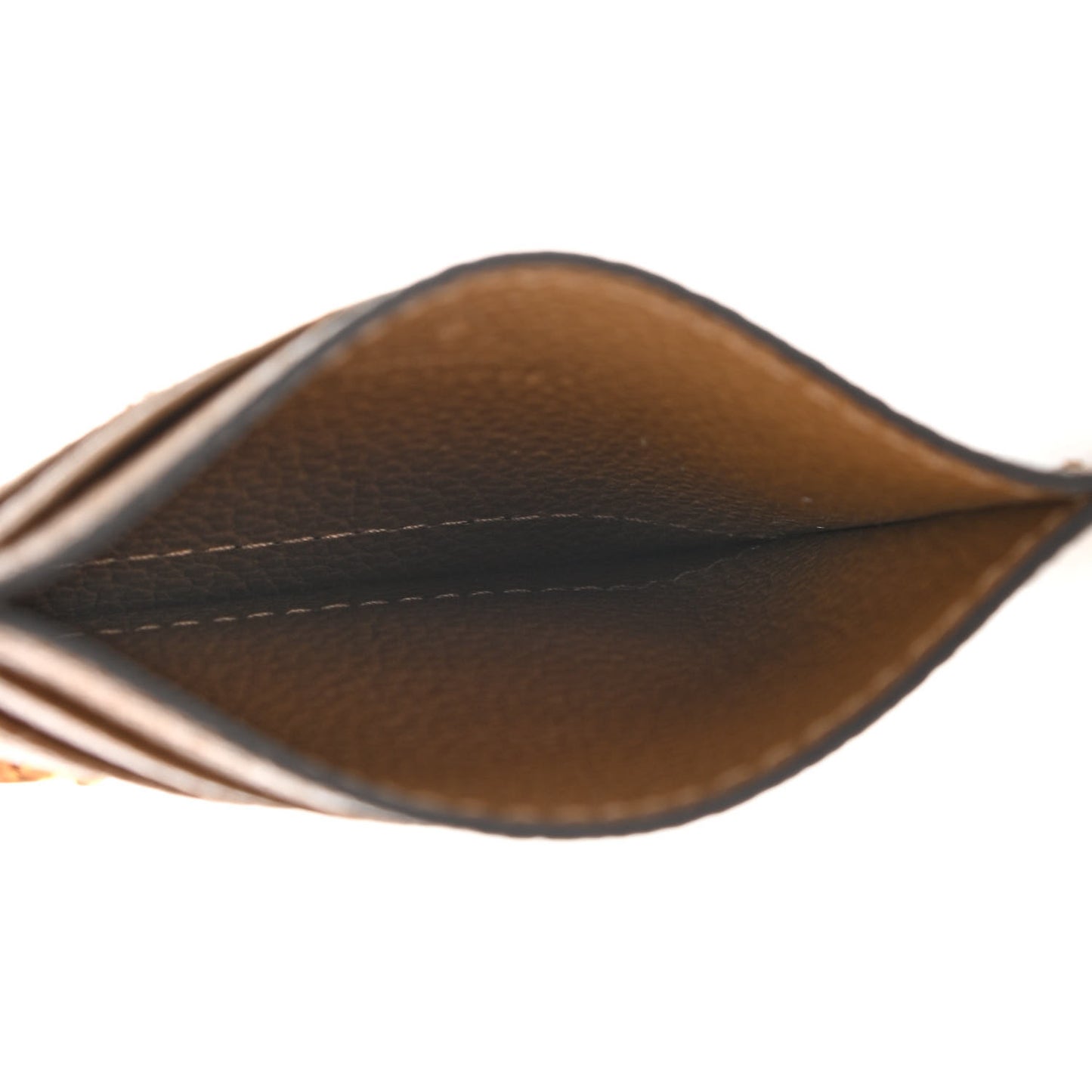 Grainy Calfskin Zumi Card Holder Friky Taupe