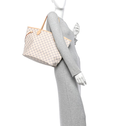 Louis Vuitton Damier Azur Neo Neverfull MM Rose Ballerine 3 of 10