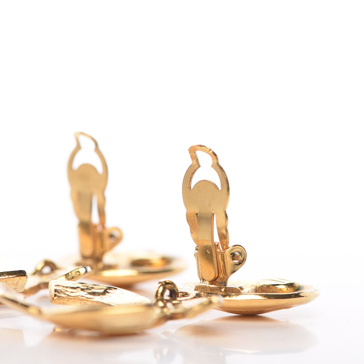 Chanel CC Drop Clip On Earrings Gold 3 of 6