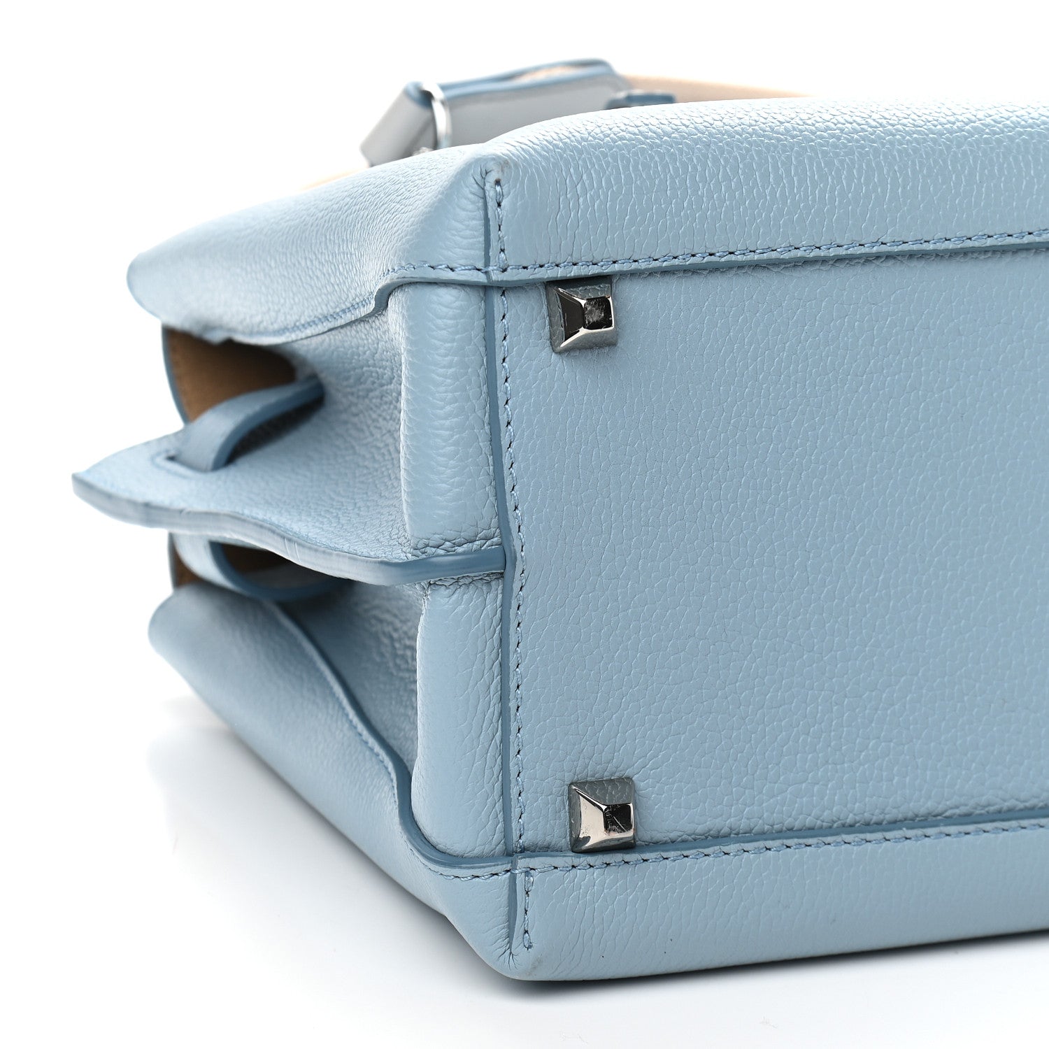 MCM Grained Calfskin Medium Milla Tote Sky Blue 5 of 8