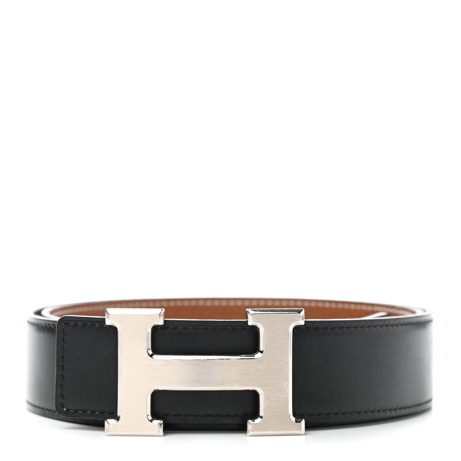 Hermes Swift Togo 32mm H Belt 90 Black Gold 1 of 6