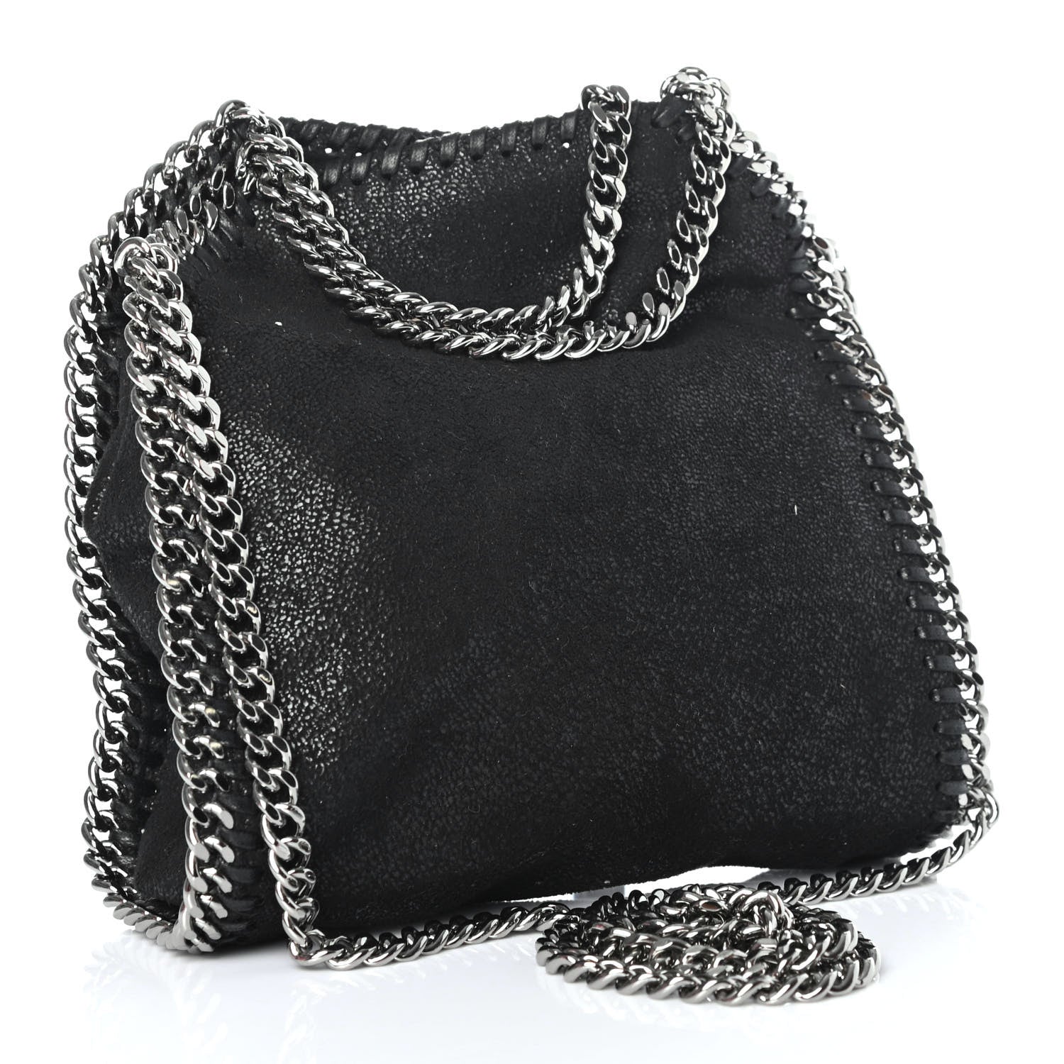 Stella McCartney Shaggy Deer Tiny Falabella Tote Black 2 of 4