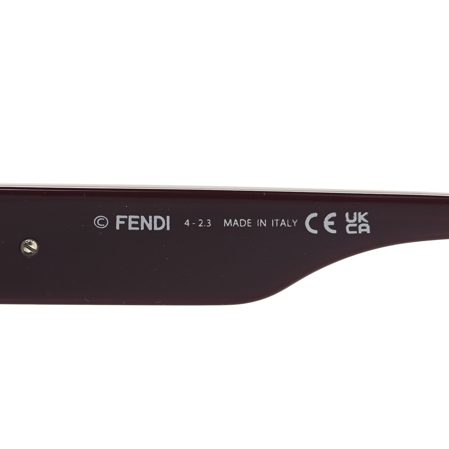 Acetate Fendigraphy Rectangle Sunglasses FE40091U Burgundy