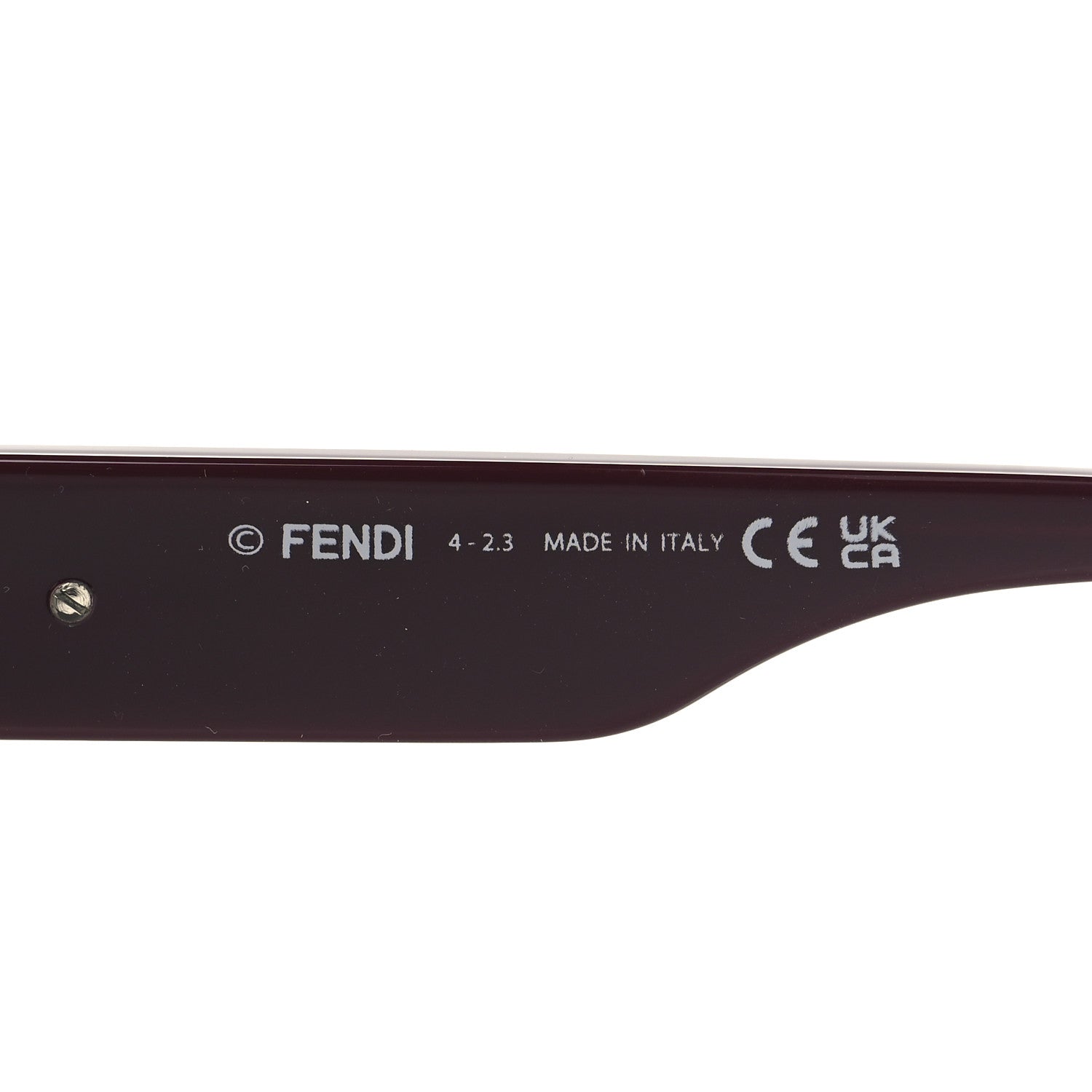 Fendi Acetate Fendigraphy Rectangle Sunglasses FE40091U Burgundy 5 of 7