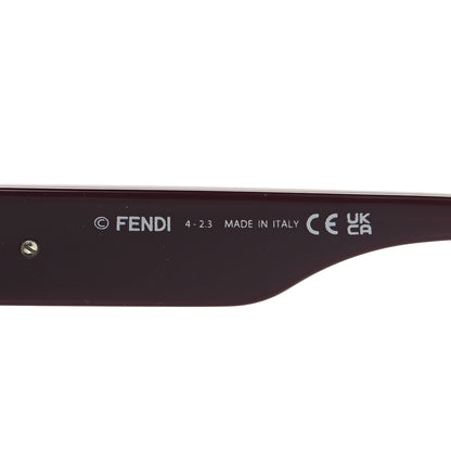 Fendi Acetate Fendigraphy Rectangle Sunglasses FE40091U Burgundy 5 of 7