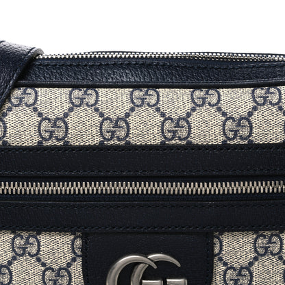Gucci GG Supreme Monogram Textured Dollar Calfskin Web Small Ophidia Messenger Bag Beige Blue 8 of 10