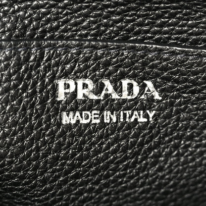 Prada Vitello Daino Soft Drawstring Bucket Bag Black 6 of 11